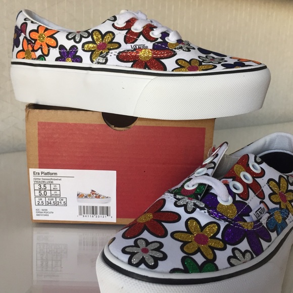 daisy glitter vans